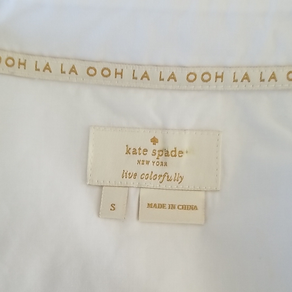 Kate Spade White Top with Gold Accents - Picture 6 of 6